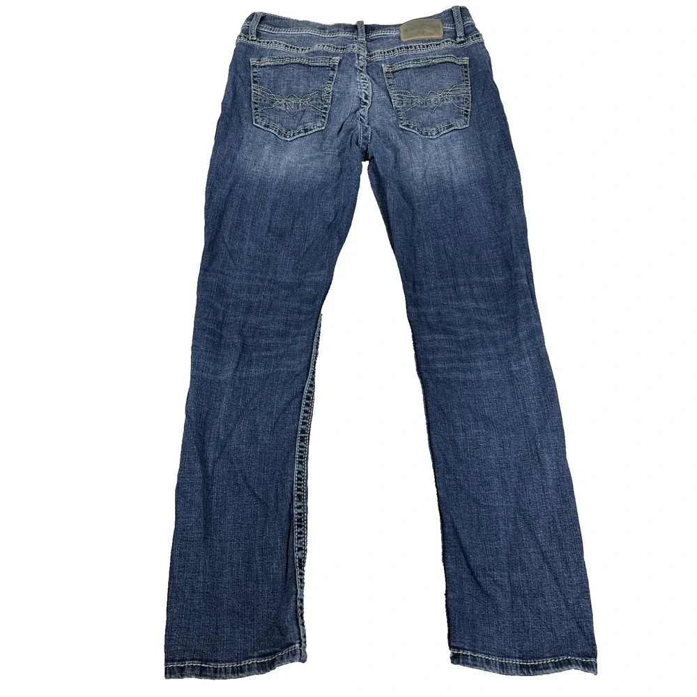 BKE Men's Mason Slim‎ Straight Leg 33X32 Stretch Denim Whiskered Jeans